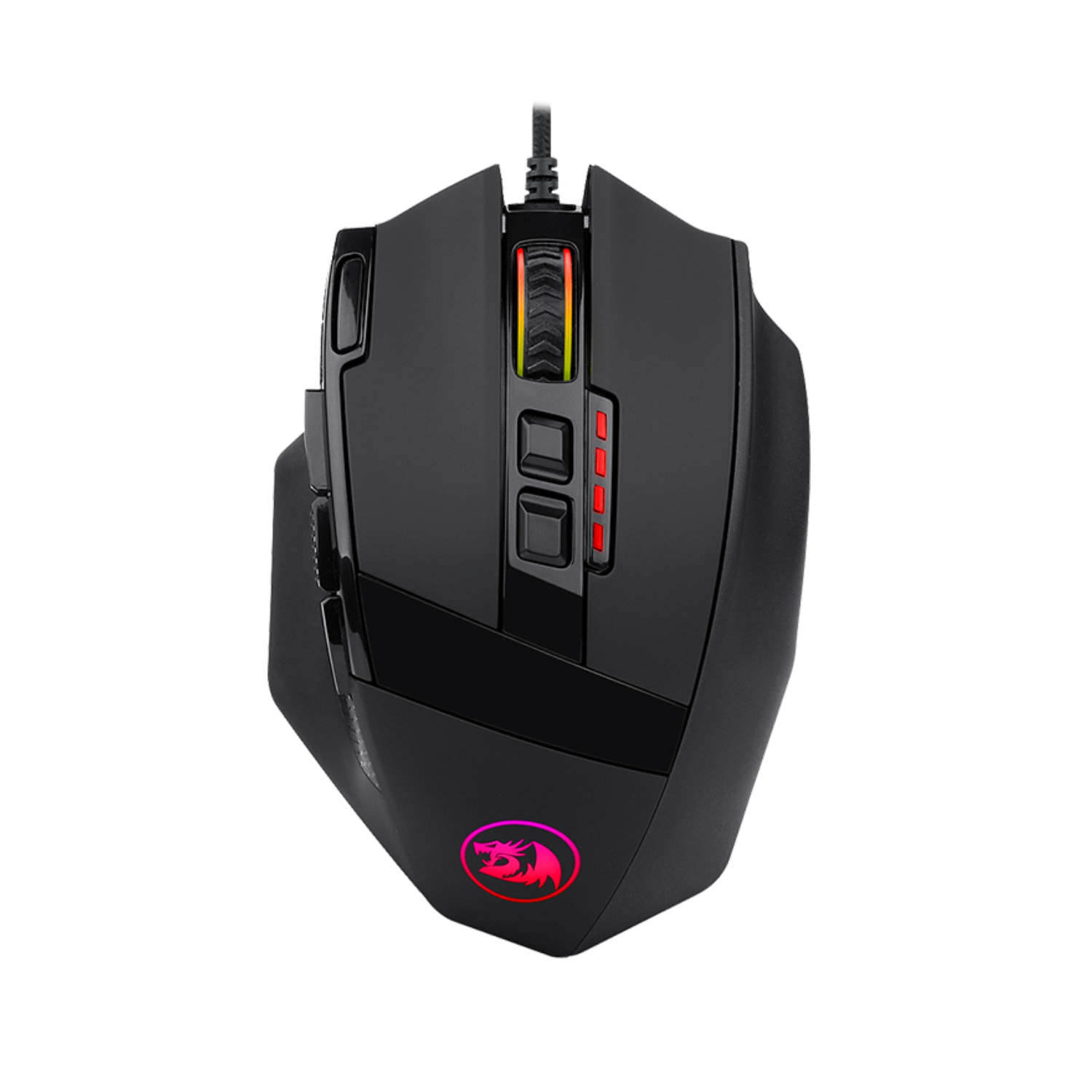 023572df9289387f382639841f71029a.png Mouse Gamer Redragon Sniper RGB 12400DPI USB 2.0 9 Botões Preto - M801-RGB - Imagem 1