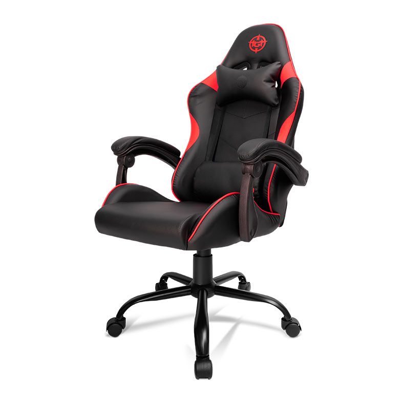 0581c68ac4b23f4737b974a94e123c23.jpg Cadeira Gamer TGT Heron TC2 Reclinável Até 120kg Preto e Vermelho - TGT-HRTC-BR03 - Imagem 1