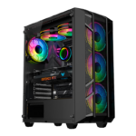 Gabinete Gamer Kalkan Alfern S/Fan S/Fonte MidTower Micro-ATX Preto - KLK00034