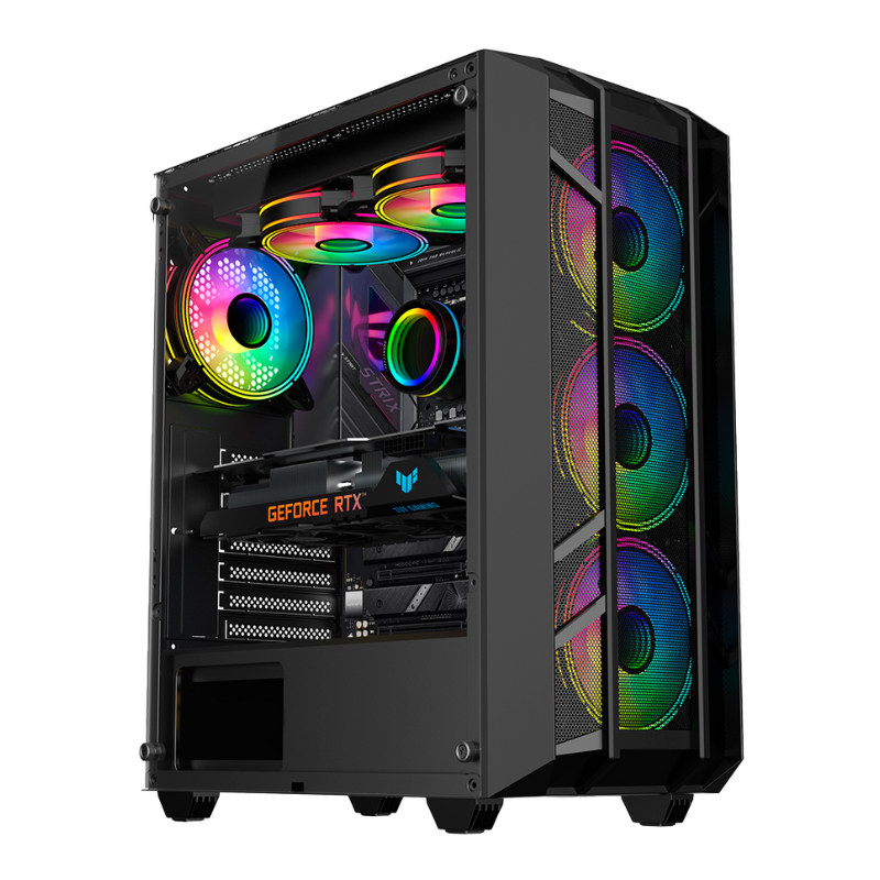 07f4552095a2a7824b9b0a844b11dd52.png Gabinete Gamer Kalkan Alfern S/Fan S/Fonte MidTower Micro-ATX Preto - KLK00034 - Imagem 1