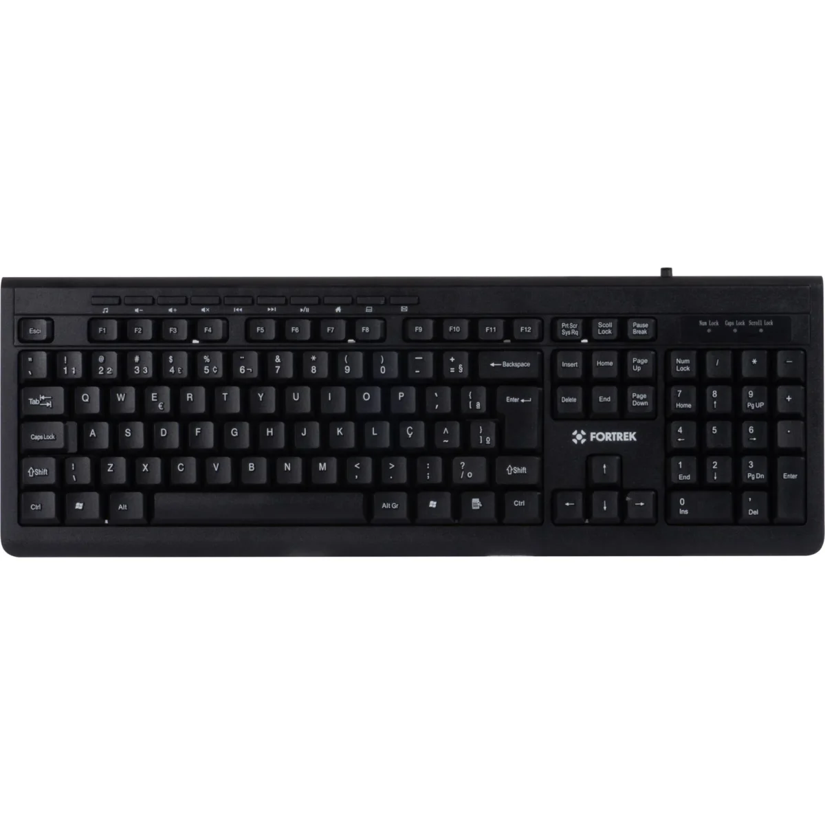 Teclado Office Fortrek FK 424K Multimídia USB ABNT2 Preto - MKL-101 - Imagem 3