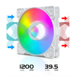 Cooler Fan Snaker Shadow LED Rainbow 120mm Silencioso PC Branco - Imagem 5