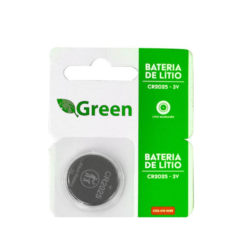 13e3e53d05673ddd371f030f04f0c964.png Bateria Botão Green CR2025 3V Lítio Manganês - 013-3025 - Imagem 1