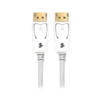 Cabo Displayport 1.2 4K 2 Metros Até 120Hz HDR Com Trava - Branco - Imagem 2