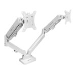 Suporte Articulado Com Pistão a Gás Para Dois Monitores Zinnia Nimbo 210 13 a 32 Pol Branco - ZNO-ZNNBO210-WH01 - Imagem 2