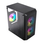 Gabinete Gamer Acegeek Forge 2 Fans S/Fonte MiniTower Lateral Acrilico Preto - AG-FORGE-BK-I2F - Imagem 4