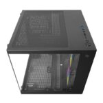 Gabinete Gamer Pichau Atom X 2 Fans S/Fonte MiniTower Lateral Vidro Preto - PG-ATOMX-BK - Imagem 4