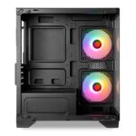 Gabinete Gamer TGT Gladiator 2 Fans S/Fonte Rainbow MidTower Lateral Vidro Preto - TGT-GLD-BK - Imagem 2