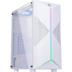 Gabinete Gamer Fortrek Holt RGB Mid Tower S/Fan S/Fonte - Branco