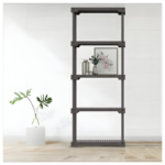 Estante 5 Prateleiras Plástica Poly Grifit Multi-Uso Cinza Mushroom 167x70x35 - Imagem 3