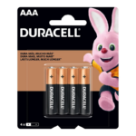 Pilha AAA Duracell 4 Unidades Alcalina 1,5v Palito - MN2400