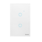 Smart Interruptor Zinnia 2 Botões 10A Wi-Fi 50/60Hz Branco - ZNS-I2B-WH01