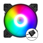 Cooler Fan Snaker Shadow LED Rainbow 120mm Silencioso PC Preto - Imagem 2