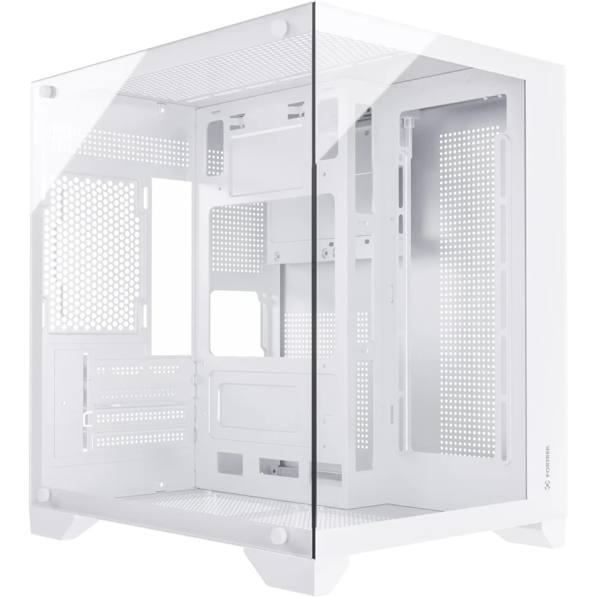 Gabinete Gamer Fortrek Clarity S/Fan S/Fonte ATX/ITX Vidro Temperado Branco - 83457 - Imagem 2
