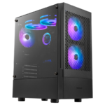 Gabinete Gamer Gamdias Talos E3 Mesh 3 Fans ARGB 120mm MidTower S/Fonte Preto