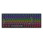 Teclado Mecânico T-Dagger Holysword Rainbow Sem Fio Switch Marrom 1800 Compact Preto - T-TGK331-BR