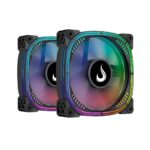 Kit 2 Fans Rise Mode Aura Pro ARGB 120mm C/ Controladora - RM-AUB-02-ARGB