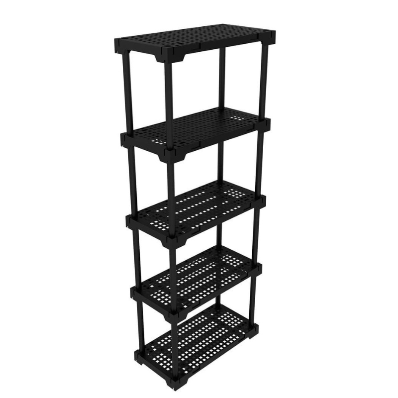2636d25129bae4aec3ebed7052eefc12.png Estante 5 Prateleiras Plástica Poly Eco - Preto 70x35x167cm - Imagem 1