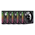 Kit 5 Fans Pichau Ventus NX ARGB 120mm Sem Controladora Preto - PCH-VTNX5-BK01