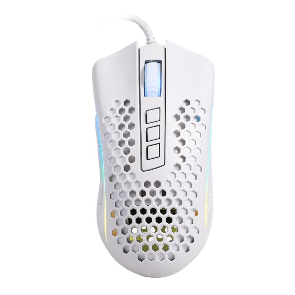 2a70fa09821383884fc4fb72f17df198.jpg Mouse Gamer Storm Elite Lunar White Redragon RGB USB - M988W - Imagem 1