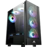 Gabinete Gamer Cruiser Fortrek MidTower Preto RGB Com 3 Fans