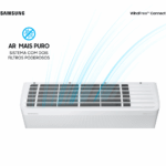 Ar Condicionado 12.000 BTUs Frio Split Inverter Samsung WindFree Connect 220V Branco - AR12CVFAMWKNAZ - Imagem 7