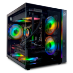 Gabinete Gamer Kalkan Midgard RGB S/Fan S/Fonte Micro-ATX Aquário Preto - KLK00055