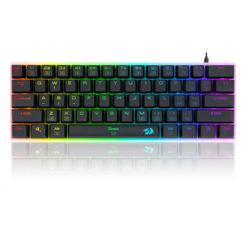 3aee896d95b866e803f32c5ae99d78d6.png Teclado Mecânico Gamer Redragon Alien RGB Super Size GG ANSI USB Preto - K605 - Imagem 1