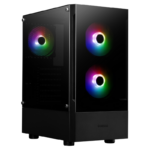 Gabinete Gamer Gamdias Talos E3 3 Fans ARGB S/Fonte 120mm MidTower Preto - Talos E3