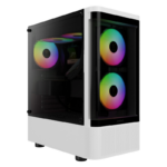 Gabinete Gamer Gamdias Talos E3 CG ARGB 3 Fans S/Fonte MidTower Branco - TALOS E3 CG WH