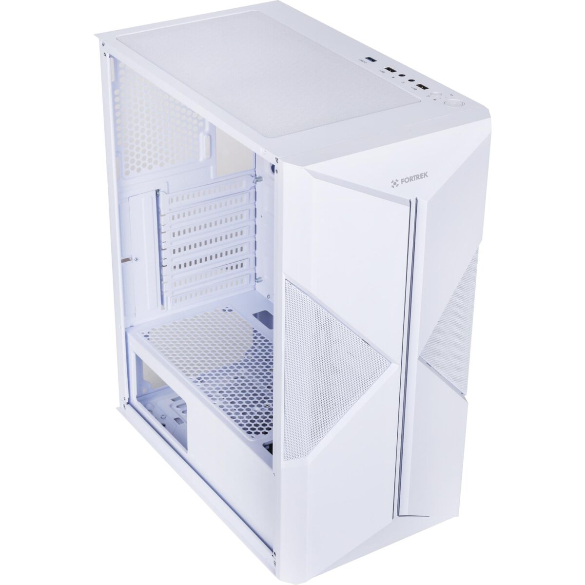 Gabinete Gamer Fortrek Holt RGB Mid Tower S/Fan S/Fonte - Branco - Imagem 5