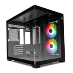 Gabinete Gamer Mancer CV450 RGB 2 Fans Mini Tower Lateral De Vidro S/Fonte Preto - MCR-CV4502F-BK