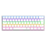 Teclado Mecânico T-Dagger Arena Rainbow Branco 60% Switch Marrom USB-C - T-TGK321W-BR