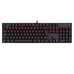 Teclado Mecânico Gamer Redragon Mitra Led Vermelho Switch Marrom Full Size USB 2.0 - K551-1