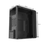 Gabinete Gamer Snaker RGB S/Fan S/Fonte Mini Tower M-ATX Preto - SK1715 - Imagem 6