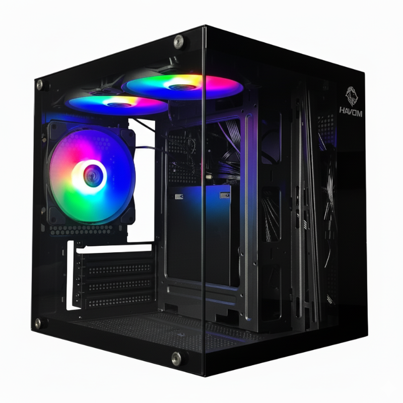 629c367b2504ab011edc65504122ced1.png Gabinete Gamer Hayom GB1787 Aquário 3 Fans S/Fonte MICRO-ATX - GB1787 - Imagem 1