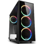 Gabinete Gamer Sharkoon TG4 RGB MidTower Lateral Vidro 4Fans