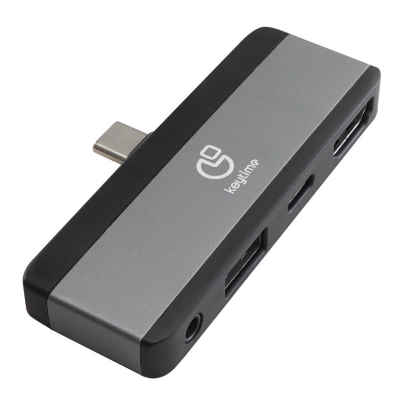 66c920ecf7a099e38b18bb547aef4ffc.png Hub USB-C Keytime Hubstation 4 Em 1 HDMI 1.4 P3 USB-C E USB 2.0 - KYT00033 - Imagem 1