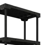 Estante 4 Prateleiras Plástica Poly Grifit Multi-Uso Preta 127x70x35 - Imagem 2