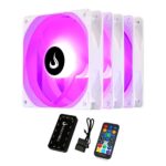 Kit Cooler Fan Rise Mode 3x120mm RGB 12V Controladora Branco - RM-CF-02-RGB