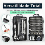 Kit 115 Chave Precisão Reparo Celular Tablet Notebook Fenda - Imagem 3