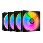 Kit 4 Fans TGT Striker Rainbow 120mm - TGT-STK4-BLRBW