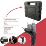 Mini Parafusadeira Elétrica Recarregável 4.2V com LED – Kit 45 Itens + Maleta - Imagem 5