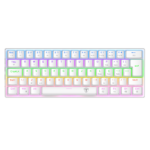 Teclado Mecânico T-Dagger Arena Pro Sem Fio Rainbow 60% Switch Marrom Branco - T-TGK321W PRO-BR PT