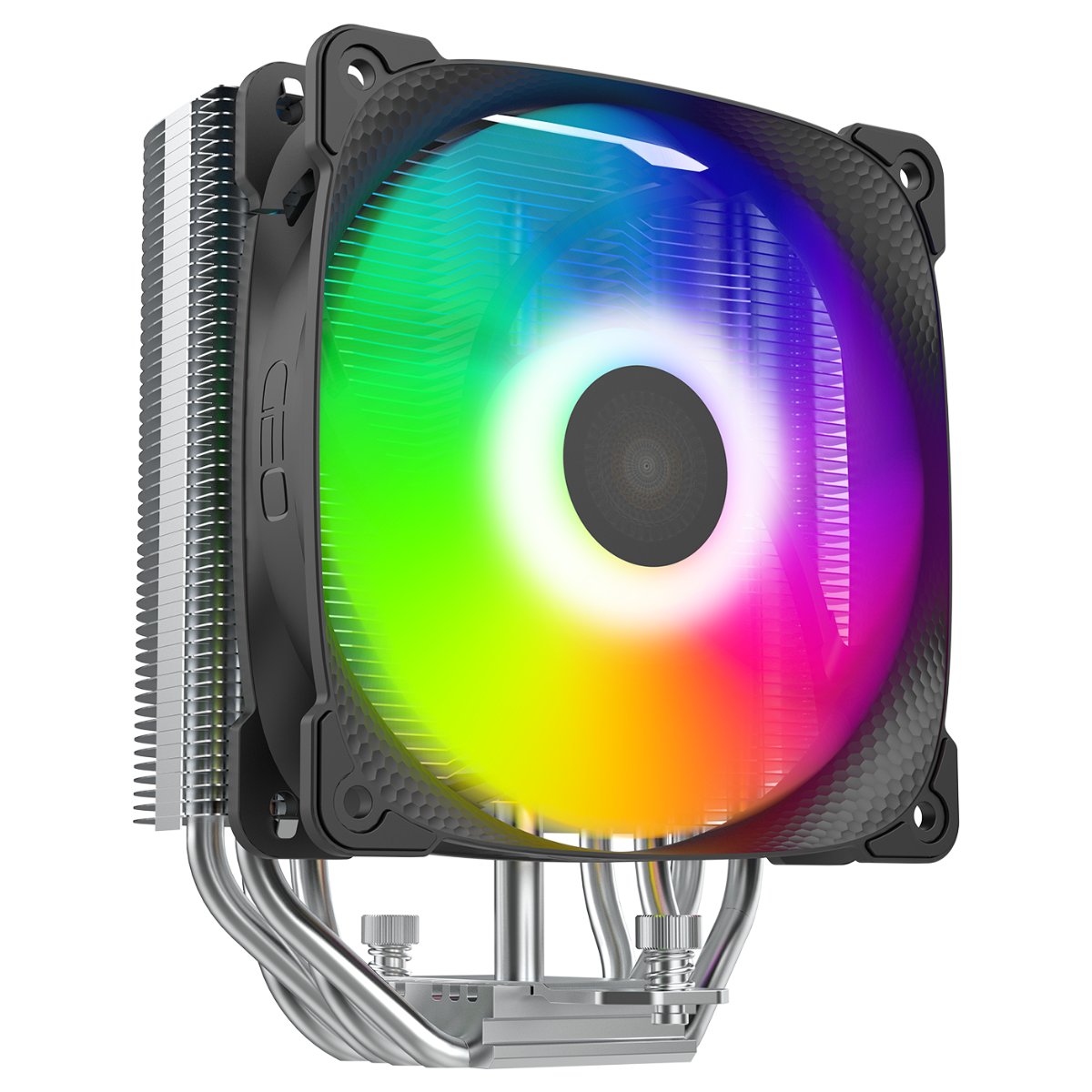 832569e7879afde9fe1a23afe28270b7.png Air Cooler Geometric Future Prawn ARGB Prata 4 Heatpipes 120mm 2000RPM - Imagem 1