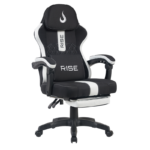 Cadeira Gamer Rise Mode Z11 Ângulo Ajustável Tecido Preto e Branco - RM-CG-Z11-BW