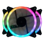 Kit 3 Cooler Fan Redragon 120mm Full RGB Preto - GC-F011