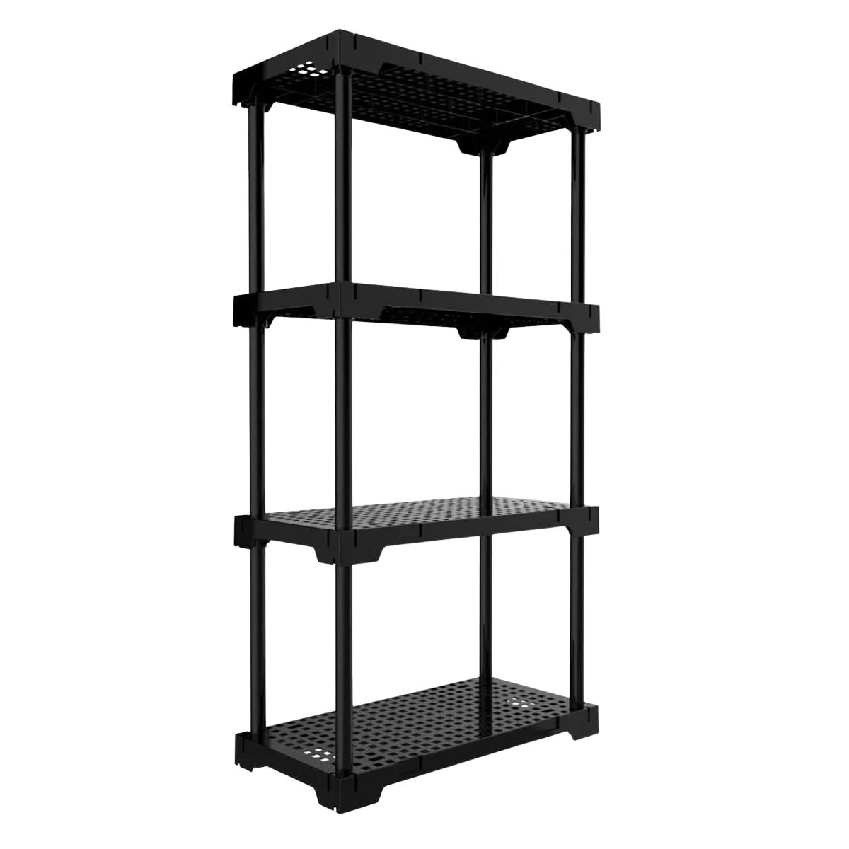 93491a812be55b9026e13657be105803.jpg Estante 4 Prateleiras Plástica Poly Grifit Multi-Uso Preta 127x70x35 - Imagem 1