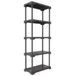 Estante 5 Prateleiras Plástica Poly Grifit Multi-Uso Cinza Mushroom 167x70x35