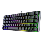 Teclado Gamer Fortrek Fearless 65 Compact Rainbow Membrana ABNT2 65% Preto - Imagem 3